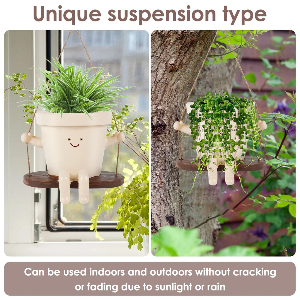 Swing Planter Pot Smile Face