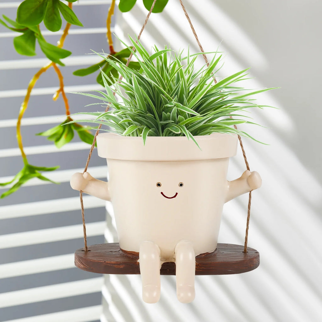 Swing Planter Pot Smile Face